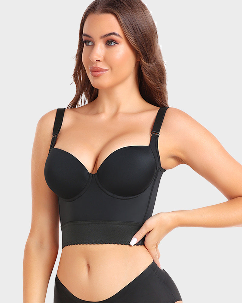 Soutien-gorge longline sculptant armatures push-up femme