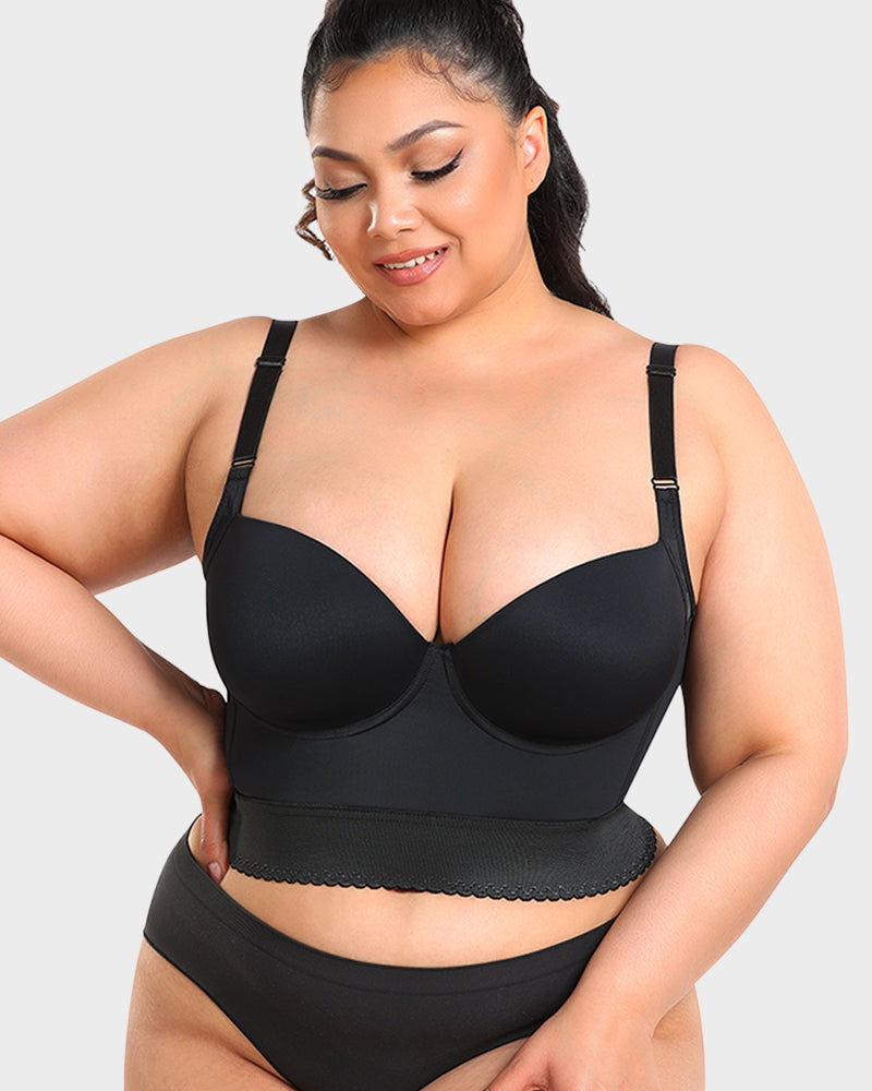 Soutien-gorge longline sculptant armatures push-up femme