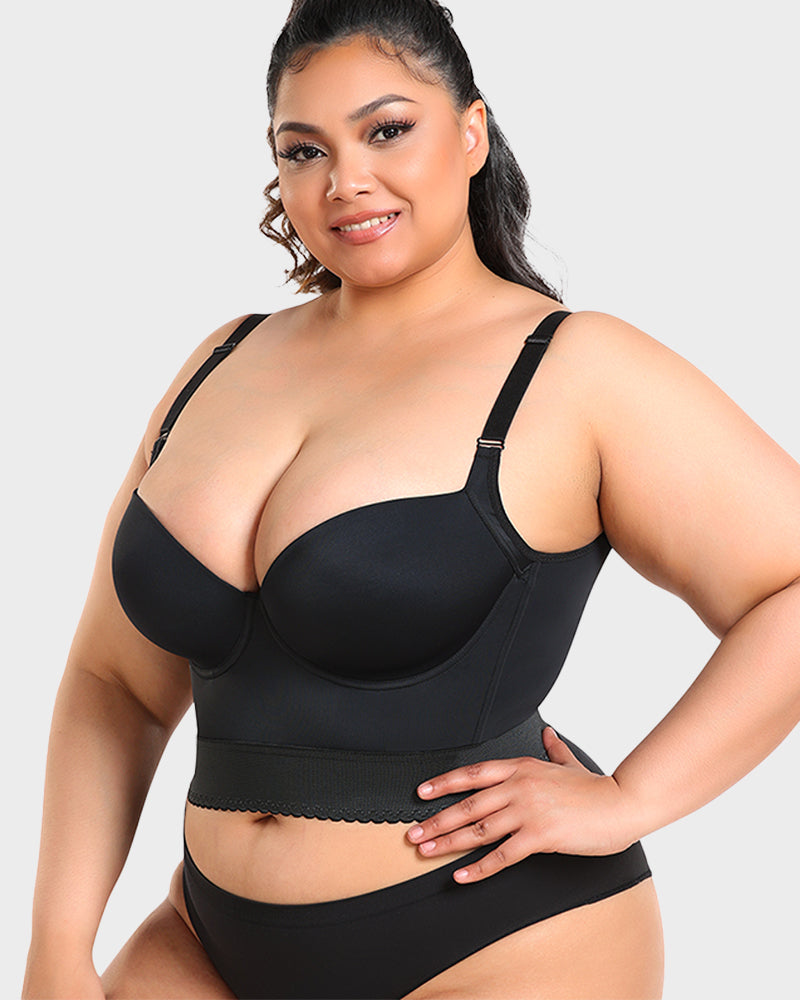 Soutien-gorge longline sculptant armatures push-up femme
