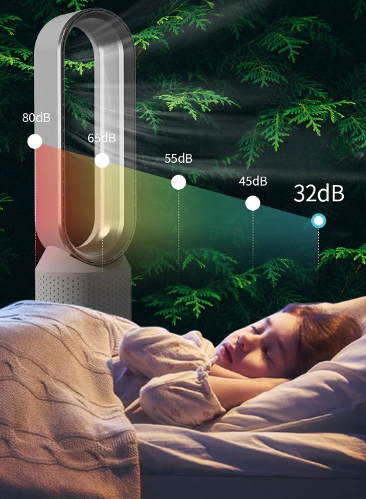 Rafraîchisseur d'Air 3-en-1 Sans Pales avec Purificateur