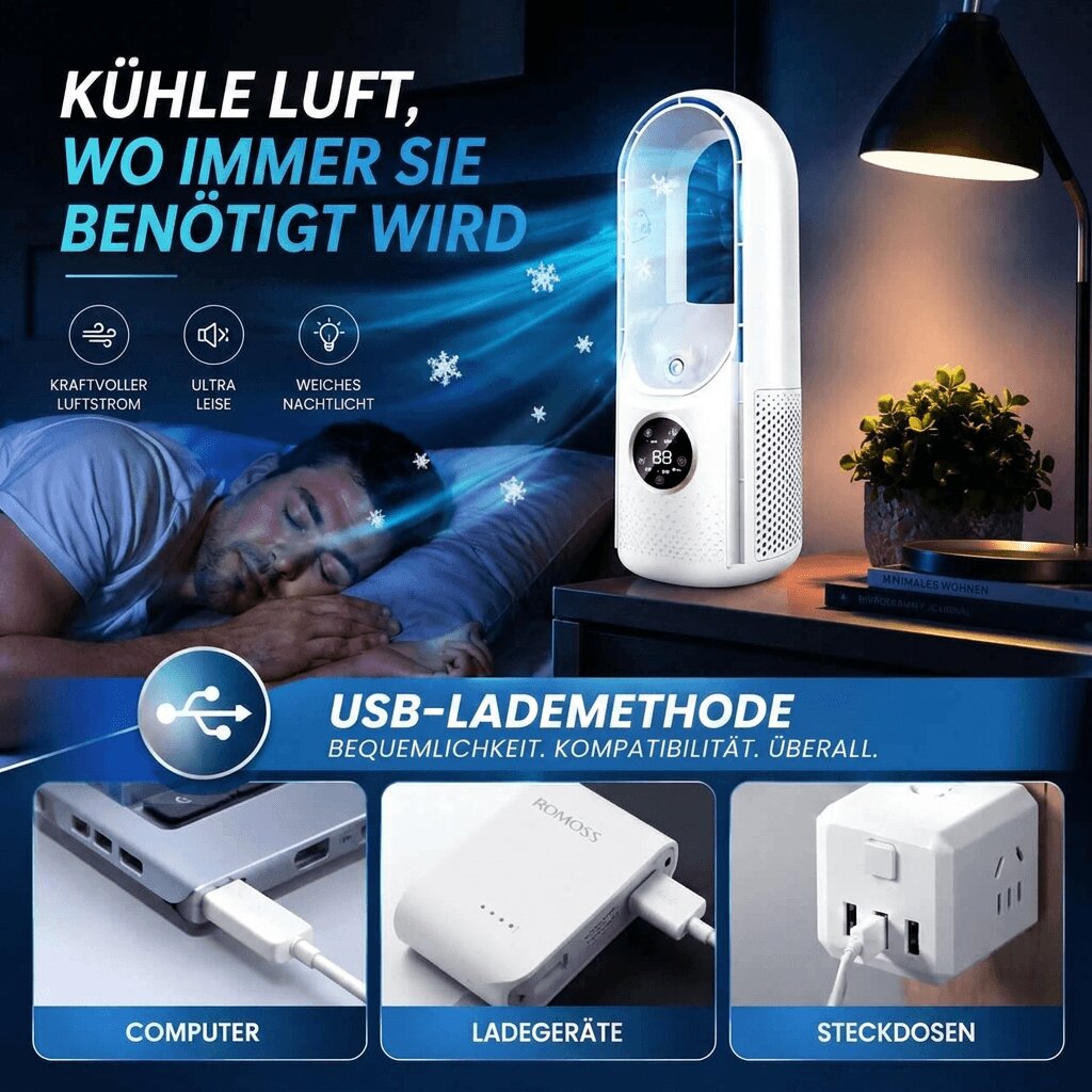 Ventilateur Tour Sans Pales Silencieux pour Bureau